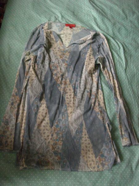Tunique maille,débardeur noir cousu avec